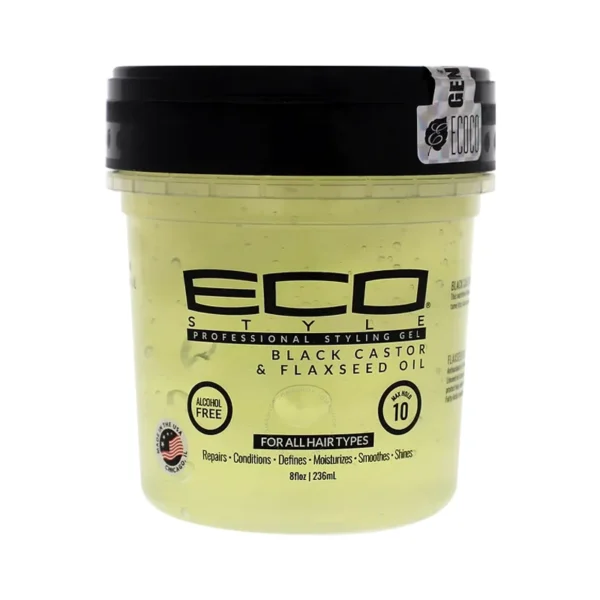 Eco Shine Gel Black Castor and Flaxseed