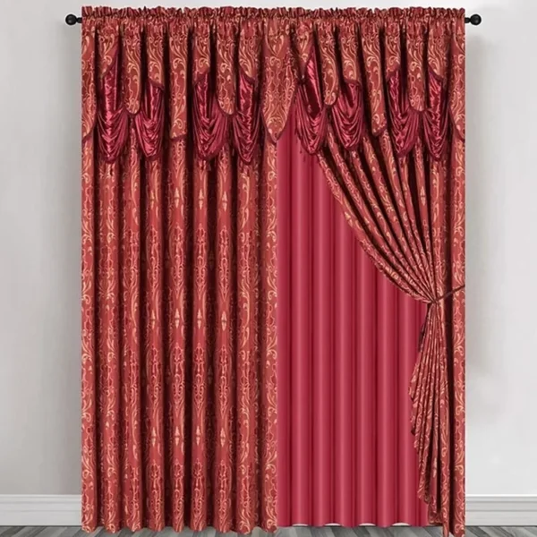 Megareja – Luxury Jacquard Curtain 100% Polyester. 300*45cm 1pc – 300*250cm 2pcs