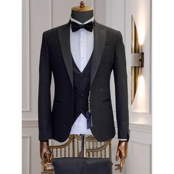 Midnight Noir Three-Piece Tuxedo Suit